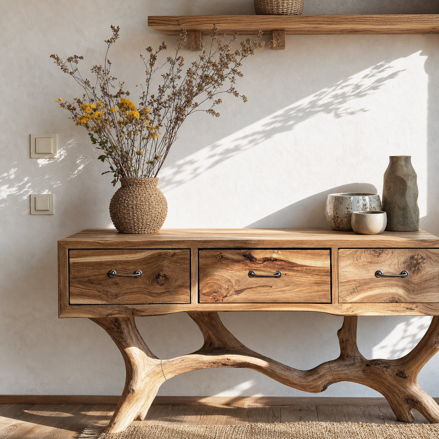 Handcrafted Live Edge Entryway Table For Living Room Modern Farmhouse - product view 3