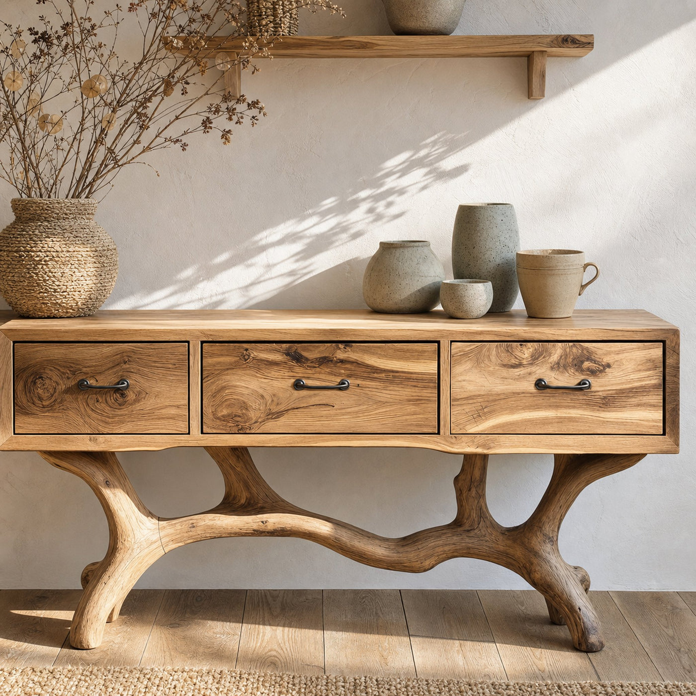 Handcrafted Live Edge Entryway Table For Living Room Modern Farmhouse - product view 4