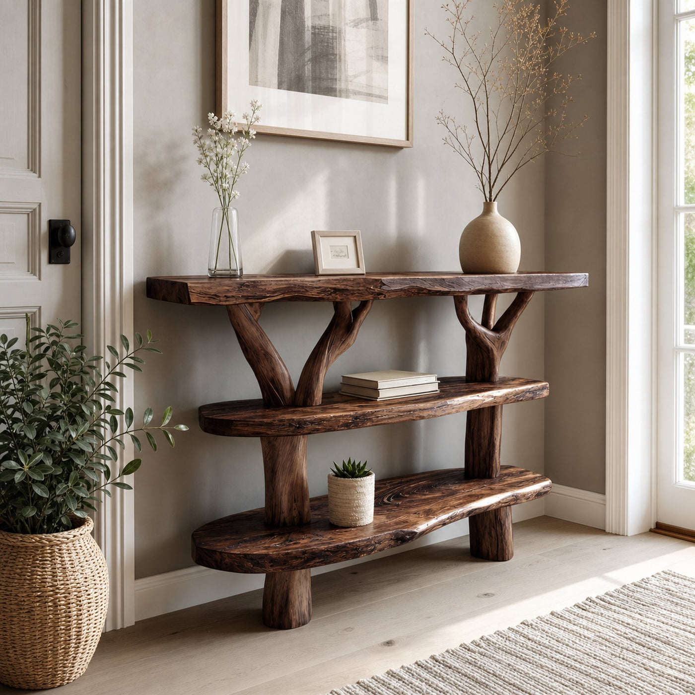 Handcrafted Solid Wood Console Table For Classic Entryway Furniture Style - product view 7