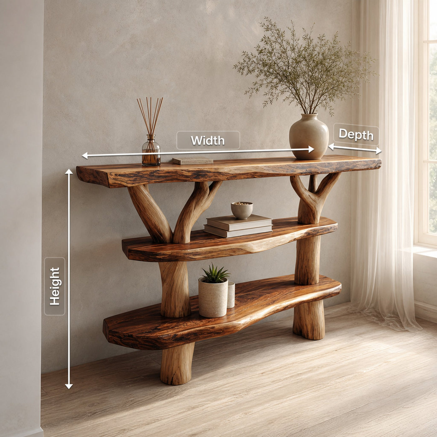 Handcrafted Solid Wood Console Table For Classic Entryway Furniture Style - product view 8