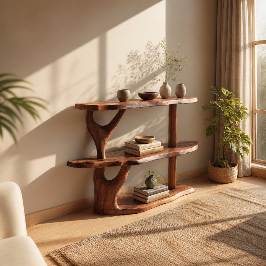 Handcrafted Solid Wood Console Table For Living Room Modern Decor