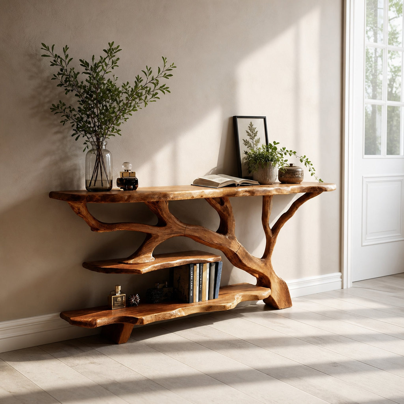 Handcrafted Solid Wood Console Table For Modern Entryway Furniture Decor - product view 6