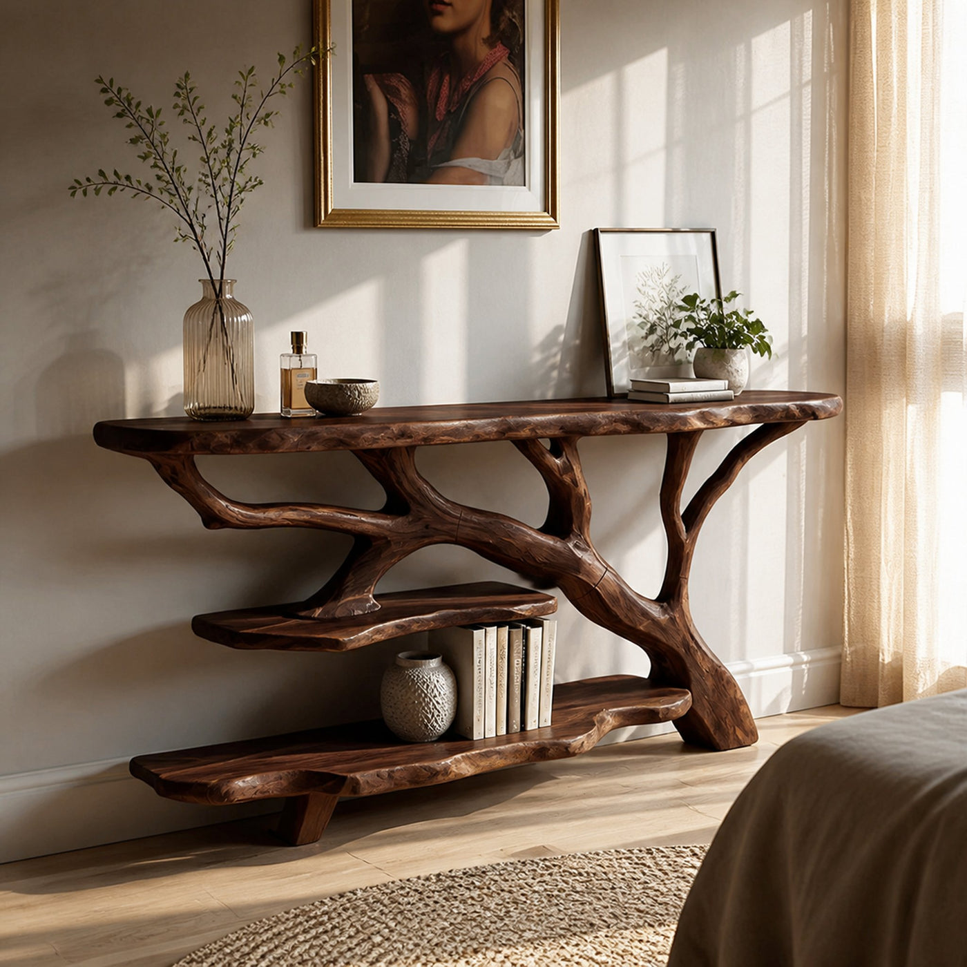 Handcrafted Solid Wood Console Table For Modern Entryway Furniture Decor - product view 7
