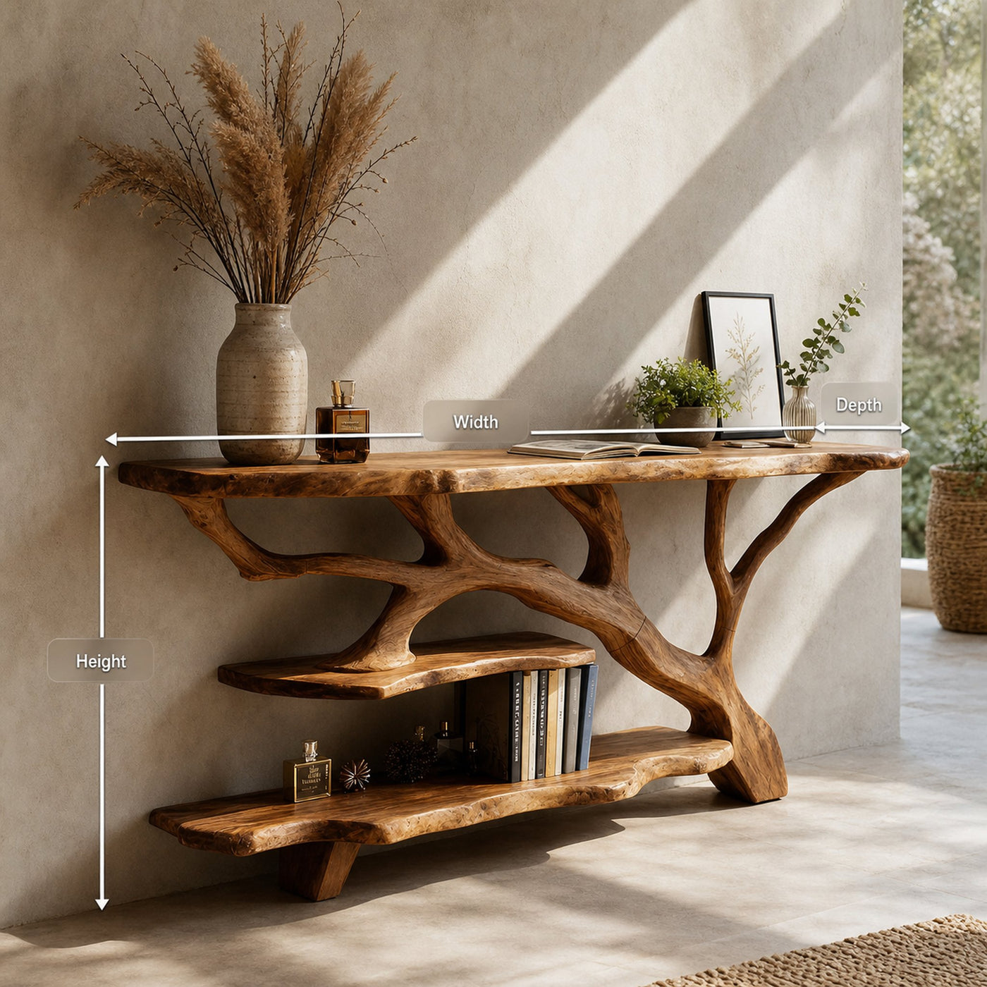 Handcrafted Solid Wood Console Table For Modern Entryway Furniture Decor - product view 8