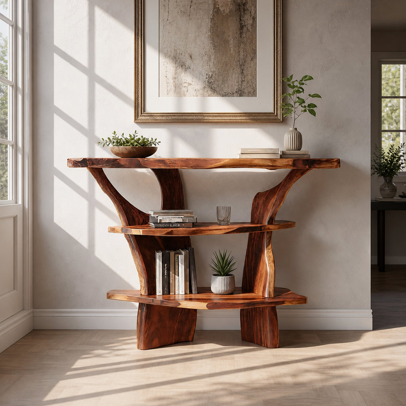 Handcrafted Solid Wood Console Table For Rustic Entryway Interior Style - product view 6