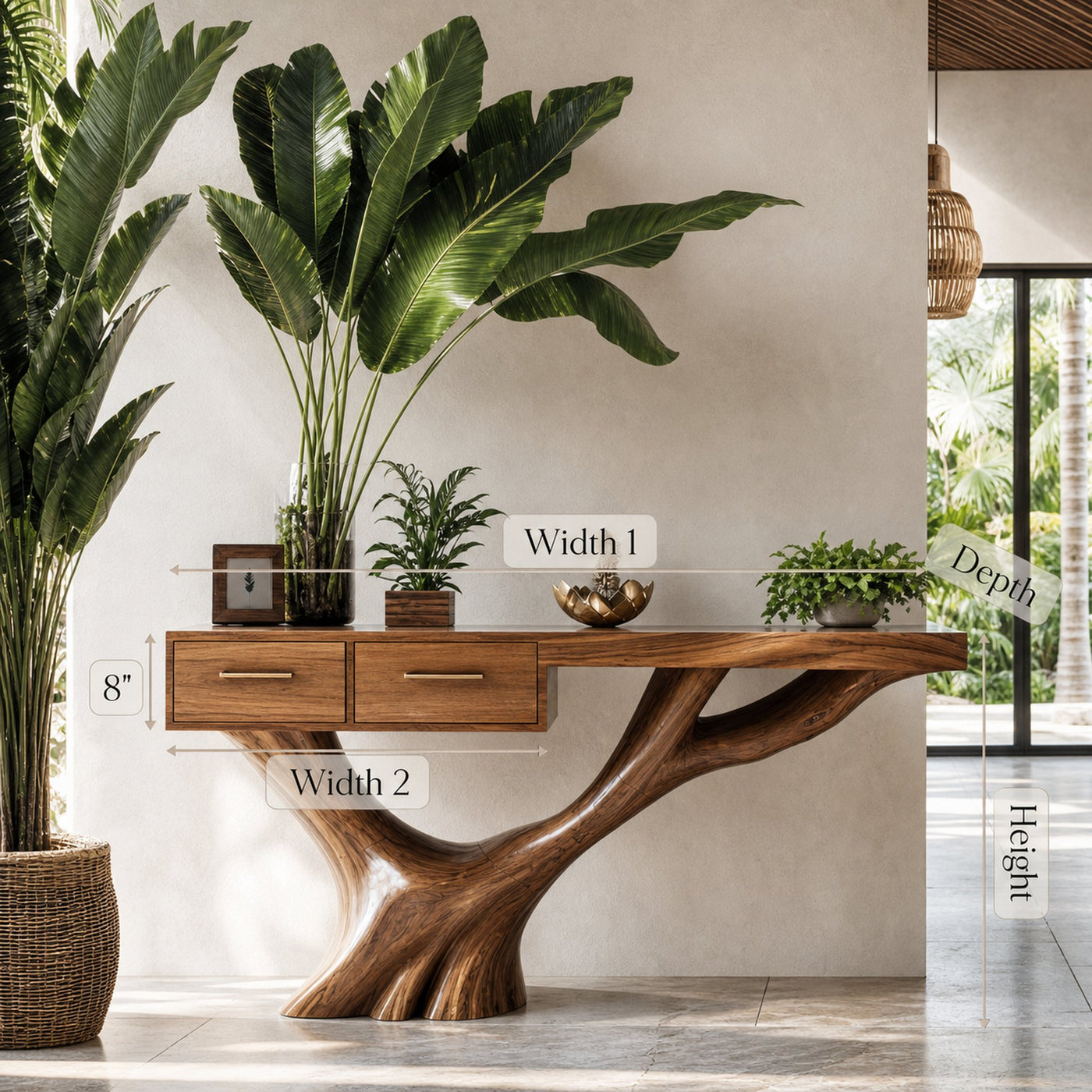 Handcrafted Solid Wood Dressing Table For Entryway Design Vintage - product view 6