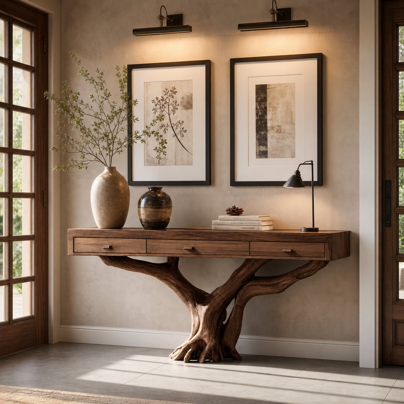 Handcrafted Solid Wood Dressing Table For Living Room Unique Style - product view 7