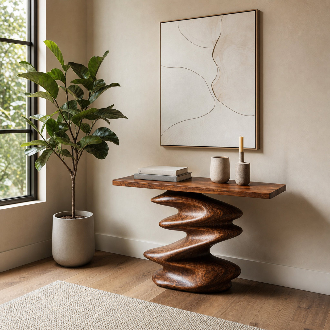 Handcrafted Unique Console Table Furniture Decor - product view 2