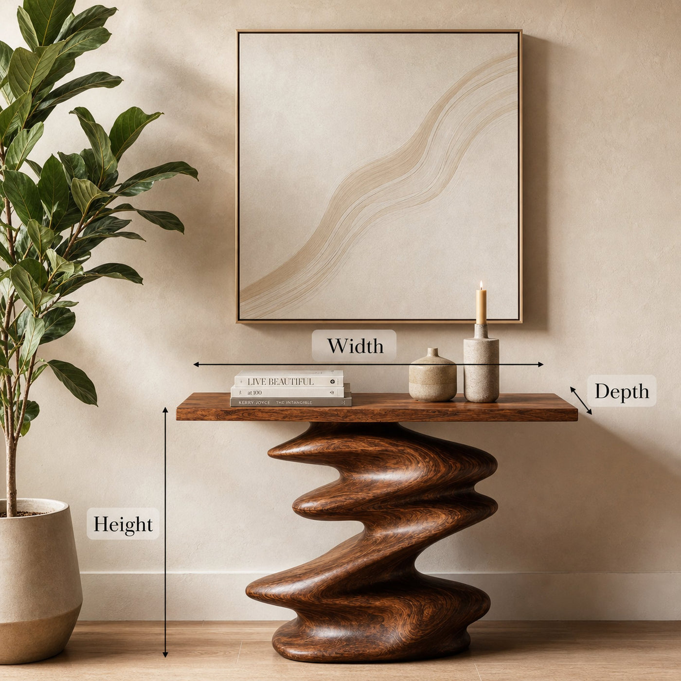 Handcrafted Unique Console Table Furniture Decor - product view 6