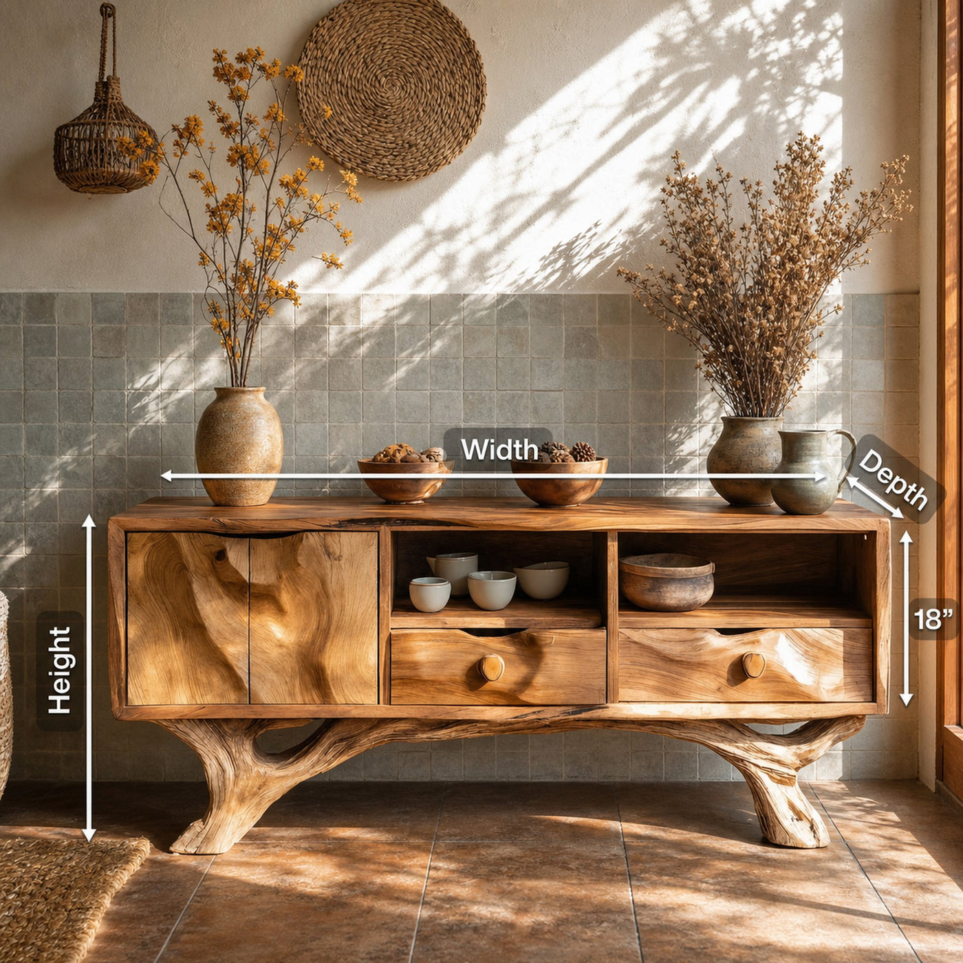 Handcrafted Wooden Console Table For Bedroom Luxury Home Accent - product view 8