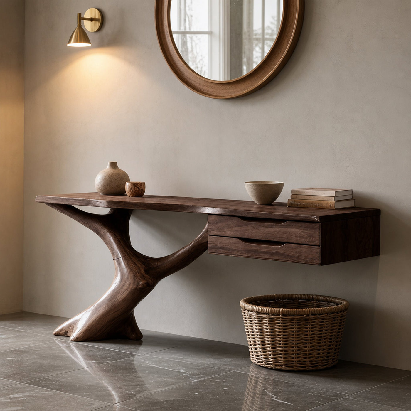 Handcrafted Wooden Console Table For Entryway Design - product view 7
