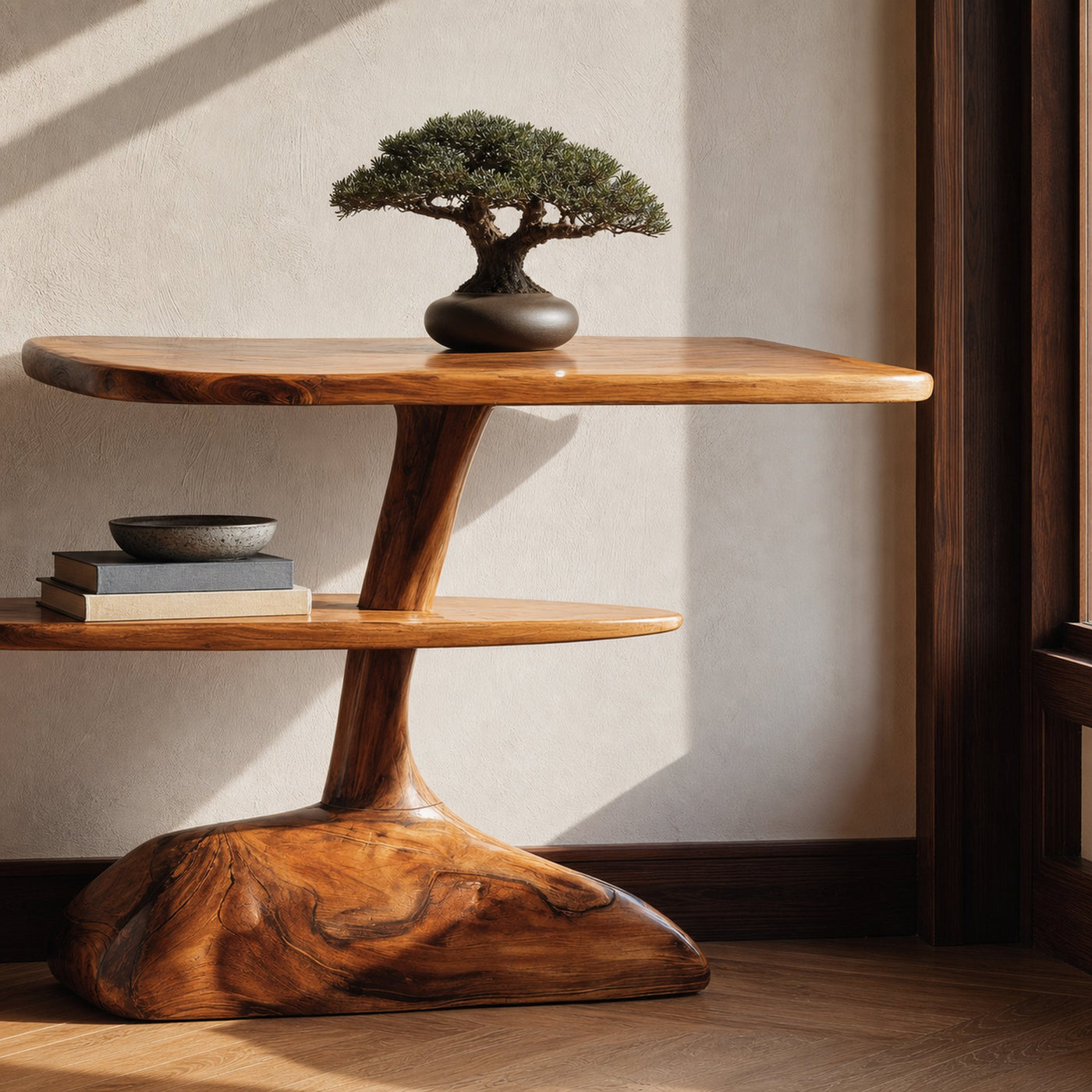 Handcrafted Wooden Entryway Table For Rustic Home Styling - product view 4