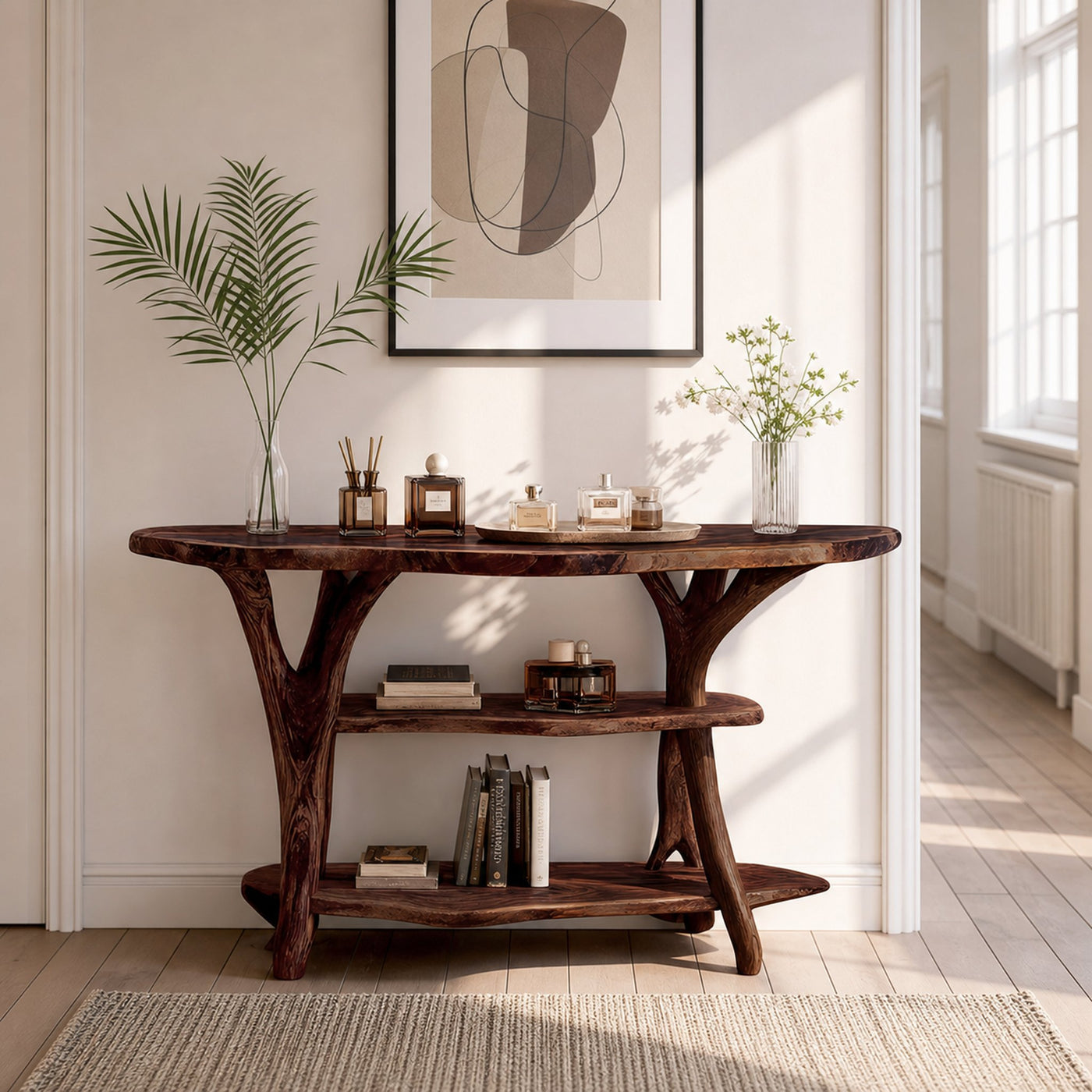 Handcrafted Wooden Live Edge Console Table For Stylish Entryway Furniture - product view 7