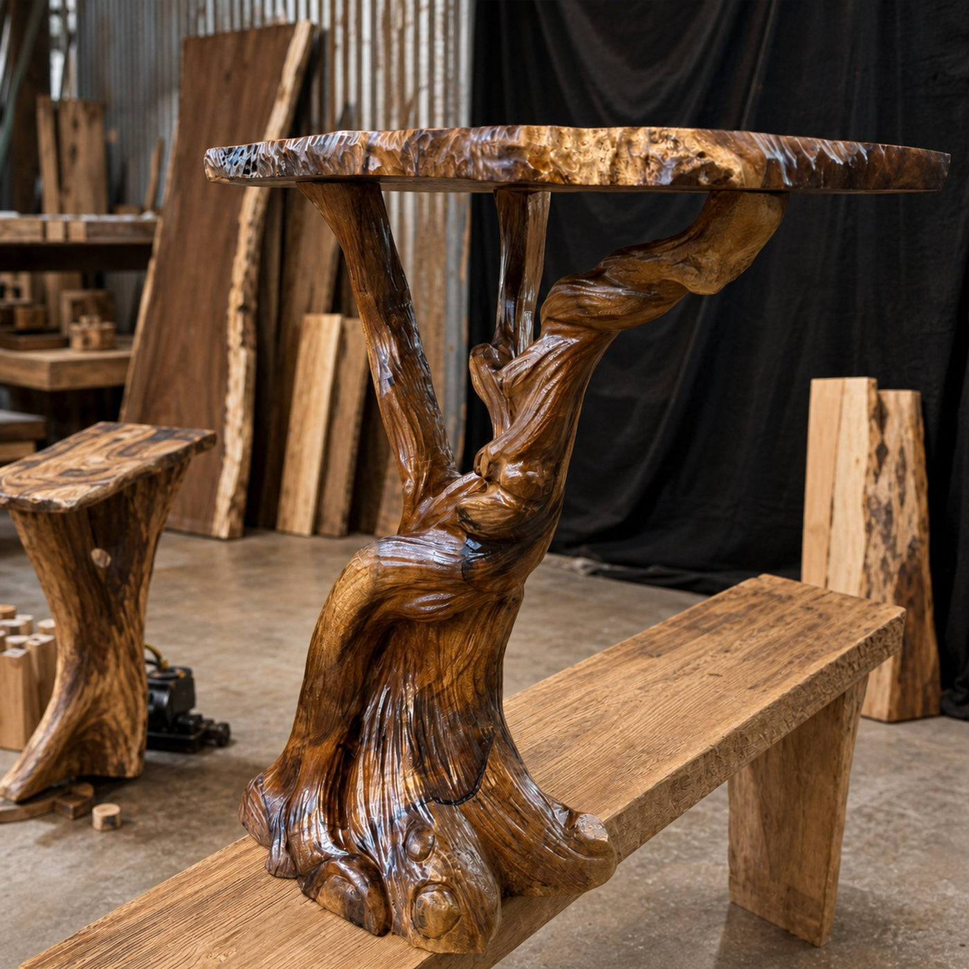 Handmade Halloween Console Table Driftwood Table - product view 6