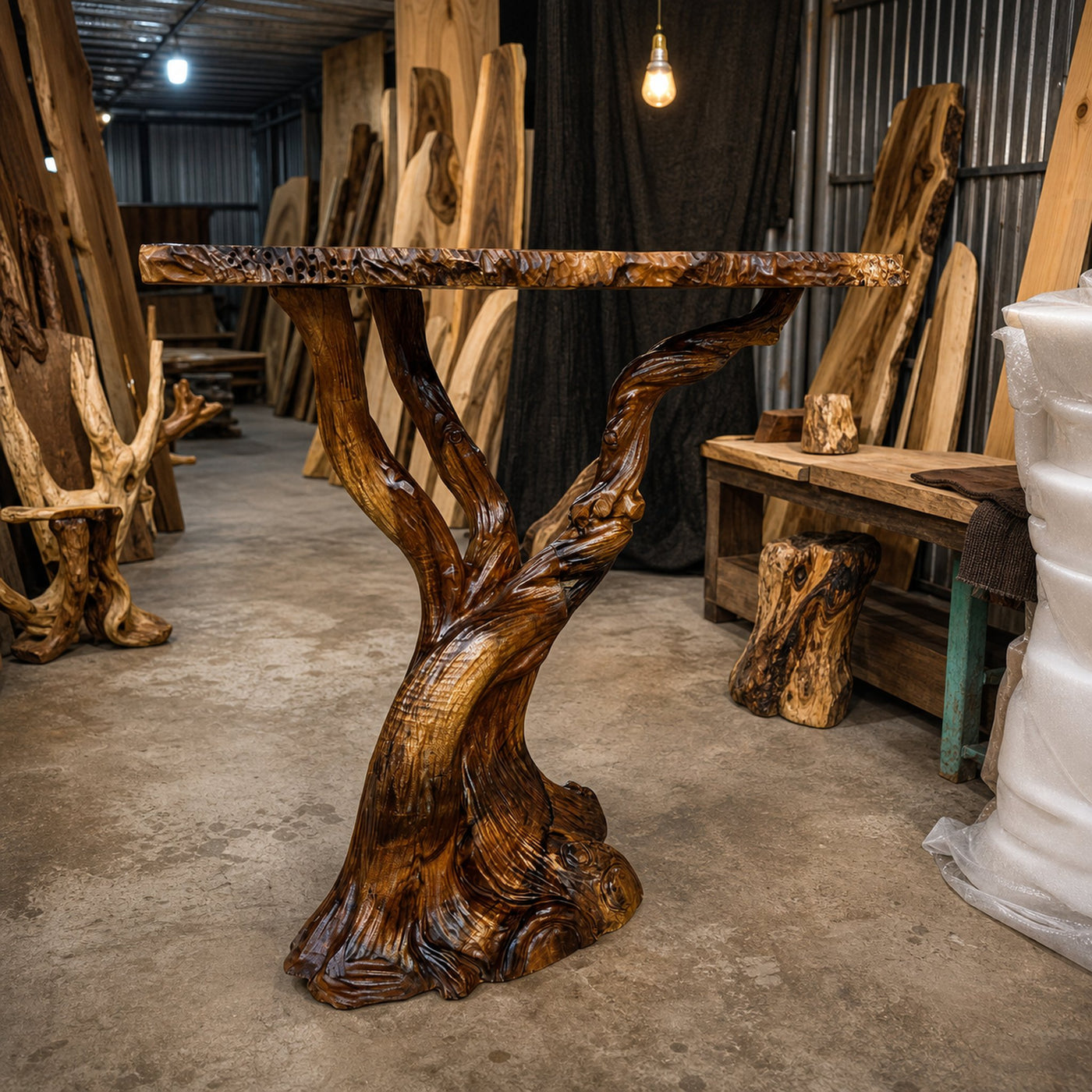 Handmade Halloween Console Table Driftwood Table - product view 7