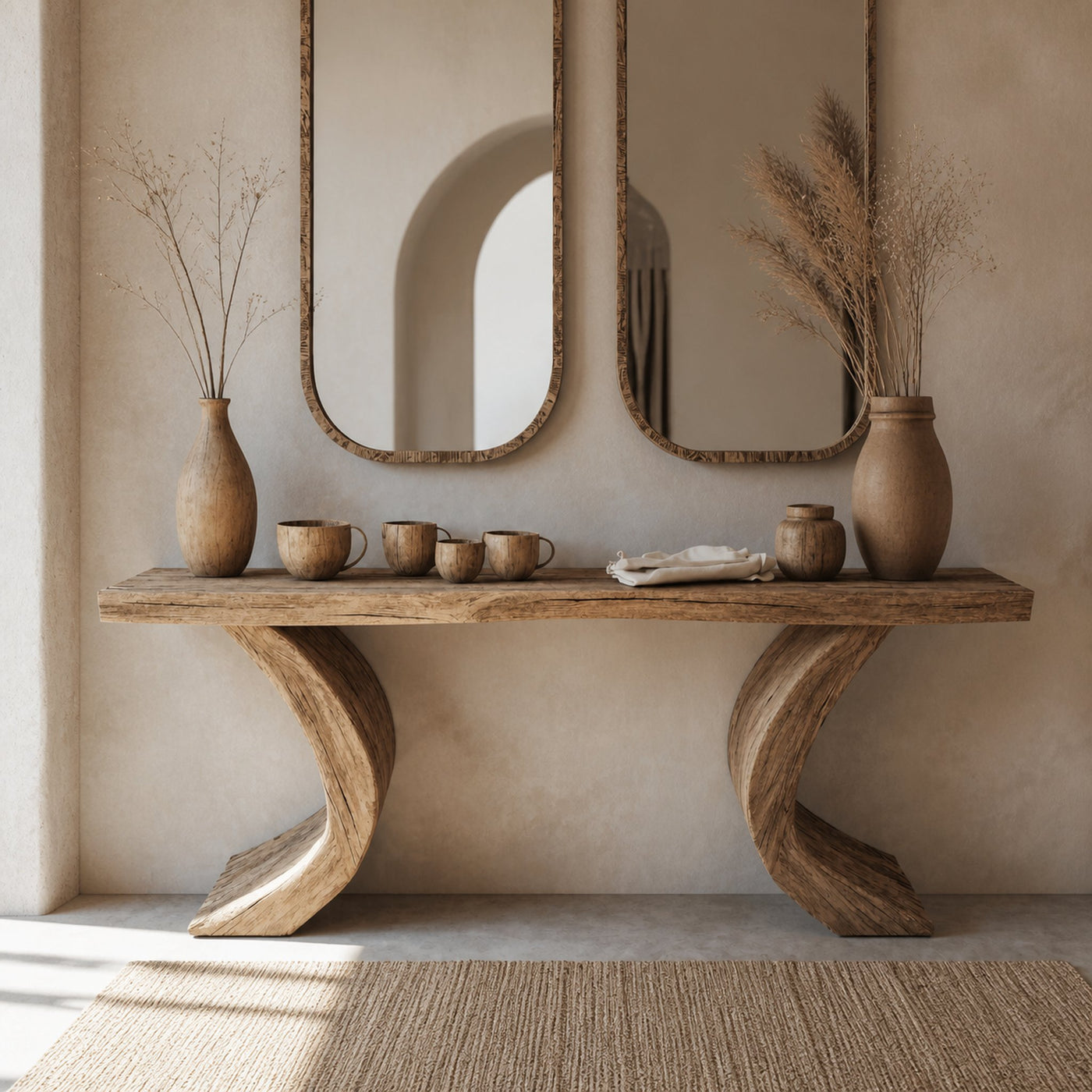 Live Edge Console Table Handcrafted Hallway Table