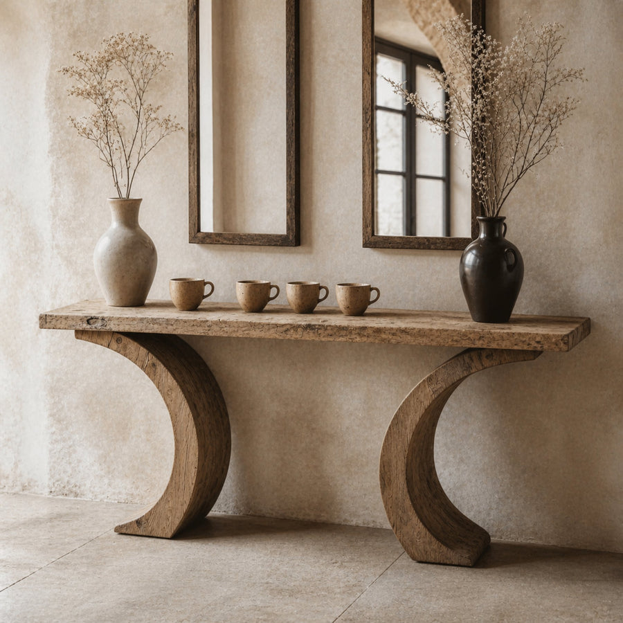 Live Edge Console Table Handcrafted Side Table