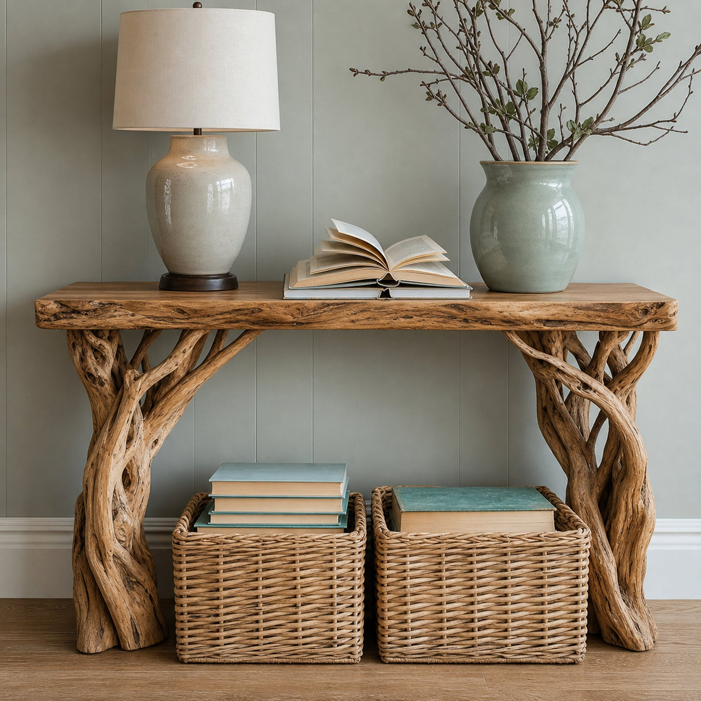 Live Edge Side Table Driftwood Table Console Table - product view 3