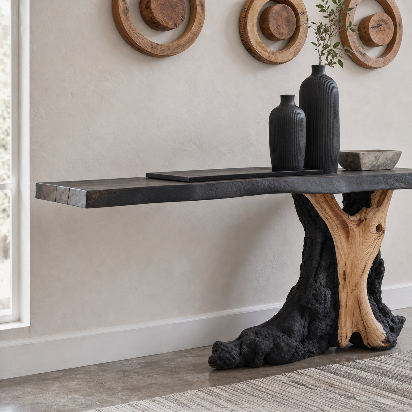 Living Edge Cantilevered Console Table Decoration - product view 3