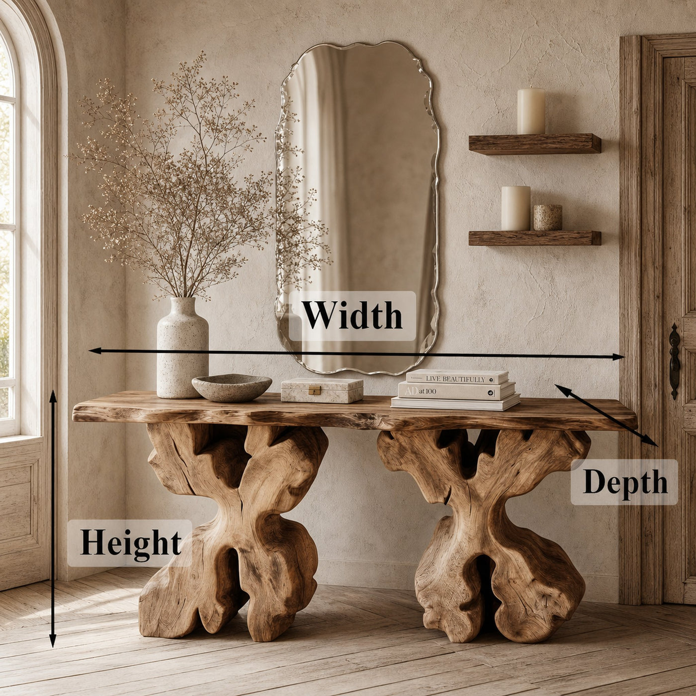 Living Edge Console Table - product view 5