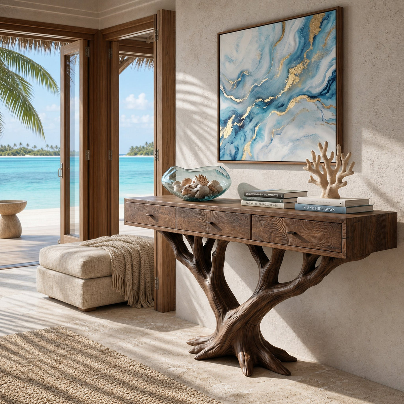 Luxury Branch Base Console Table Designer Residence - product view 6