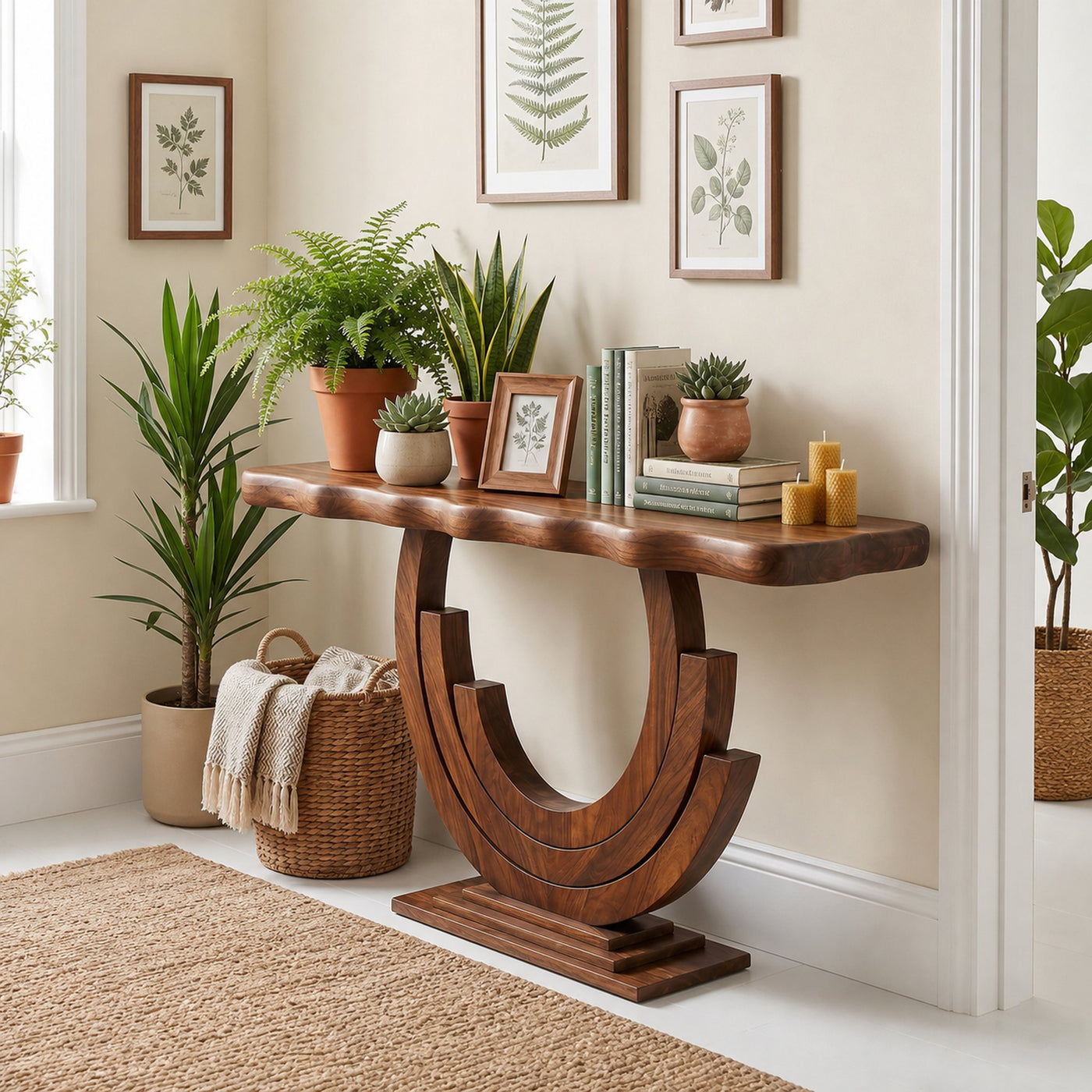 Luxury Infinity Console Table Designer Entryway