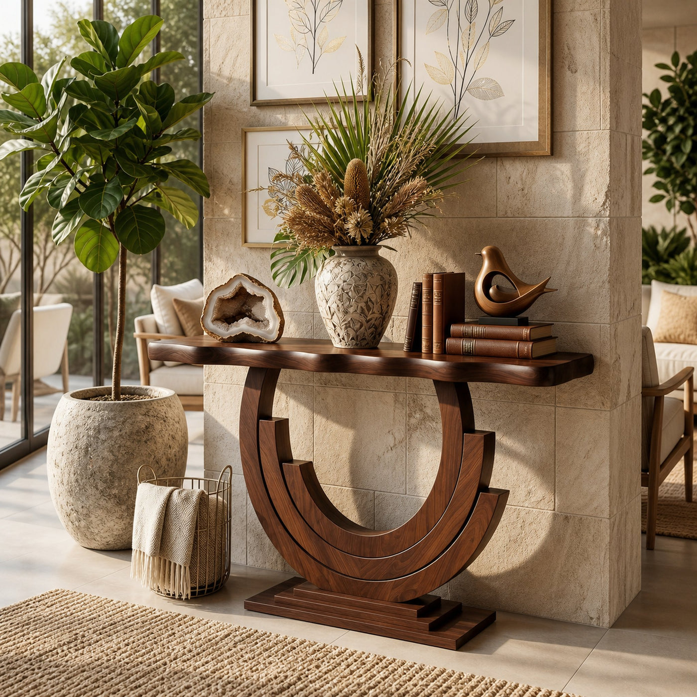 Luxury Infinity Console Table Designer Entryway - product view 7