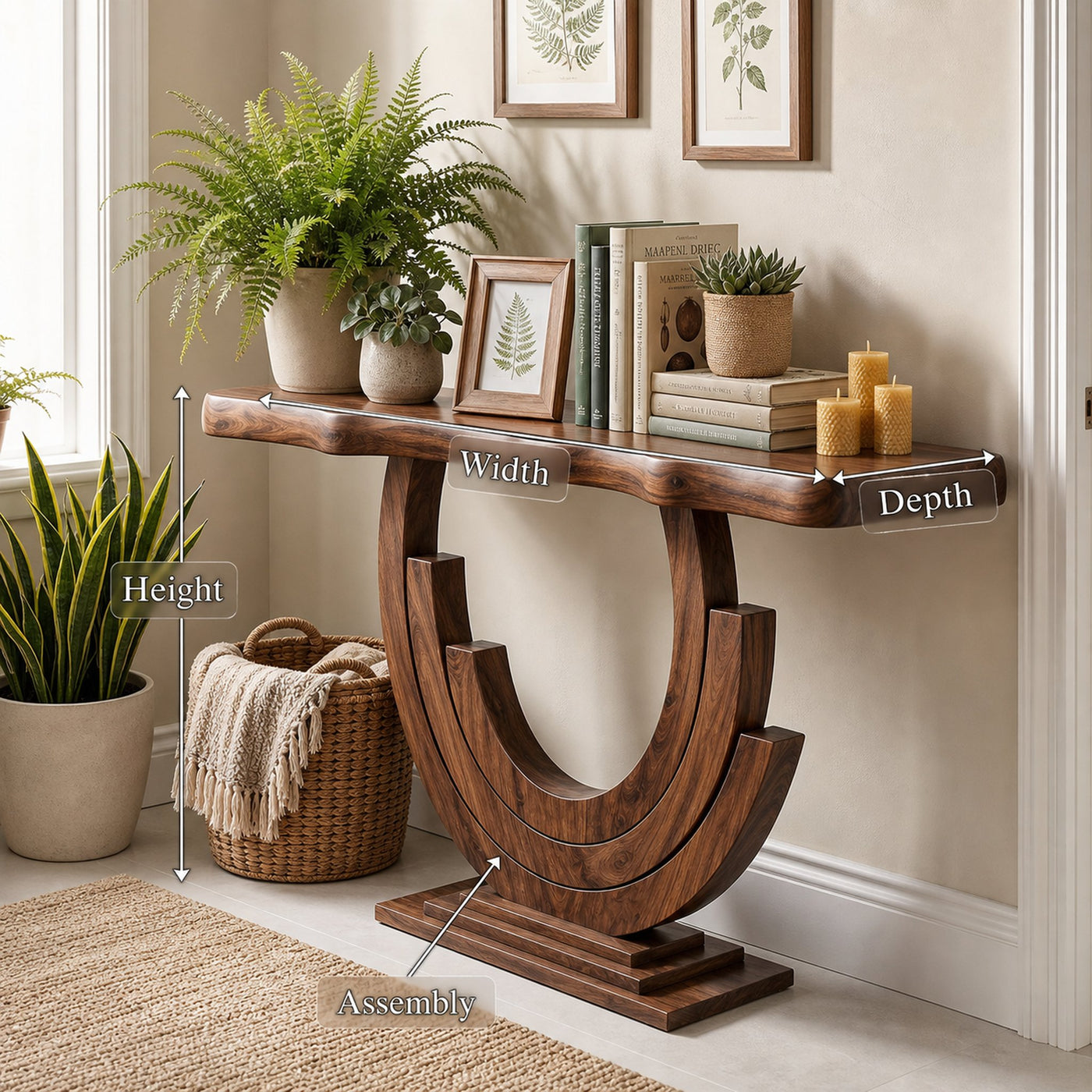 Luxury Infinity Console Table Designer Entryway - product view 8