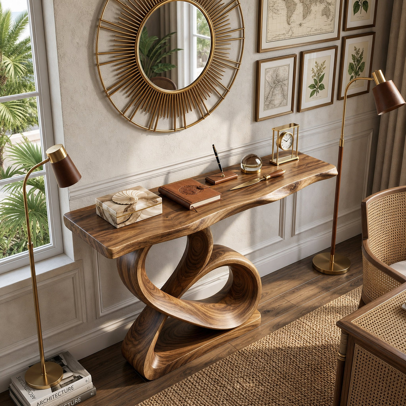 Luxury Loop Base Console Table Designer Hallway - product view 2
