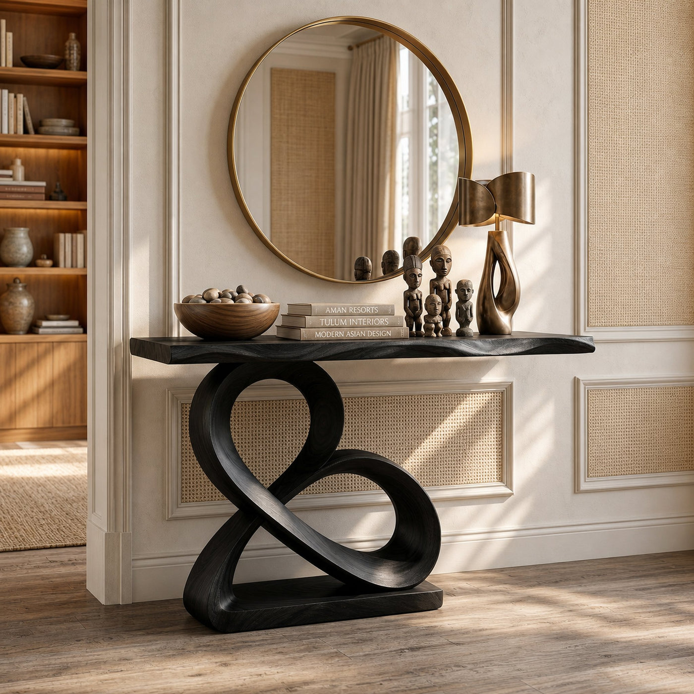 Luxury Loop Base Console Table Designer Hallway - product view 4