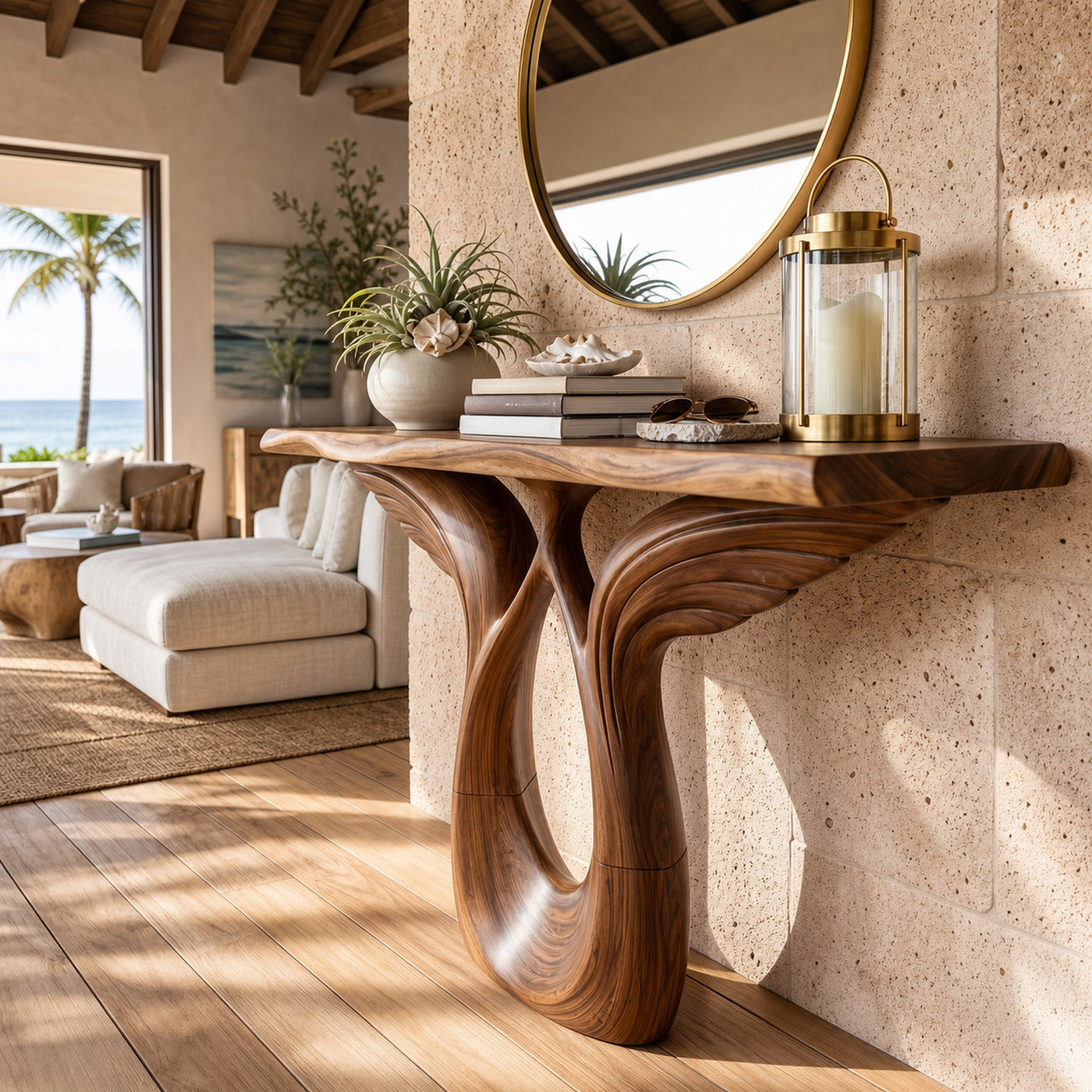 Luxury Winged Console Table Designer Residence - product view 6