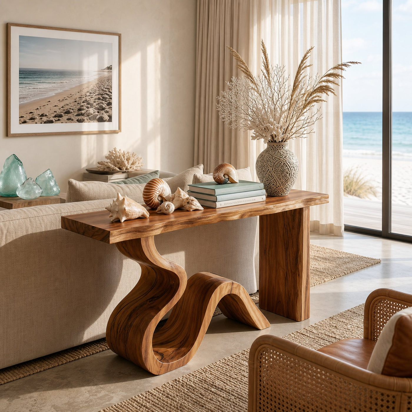 Luxury Wood Foyer Table For Marble Interior Design - product view 6