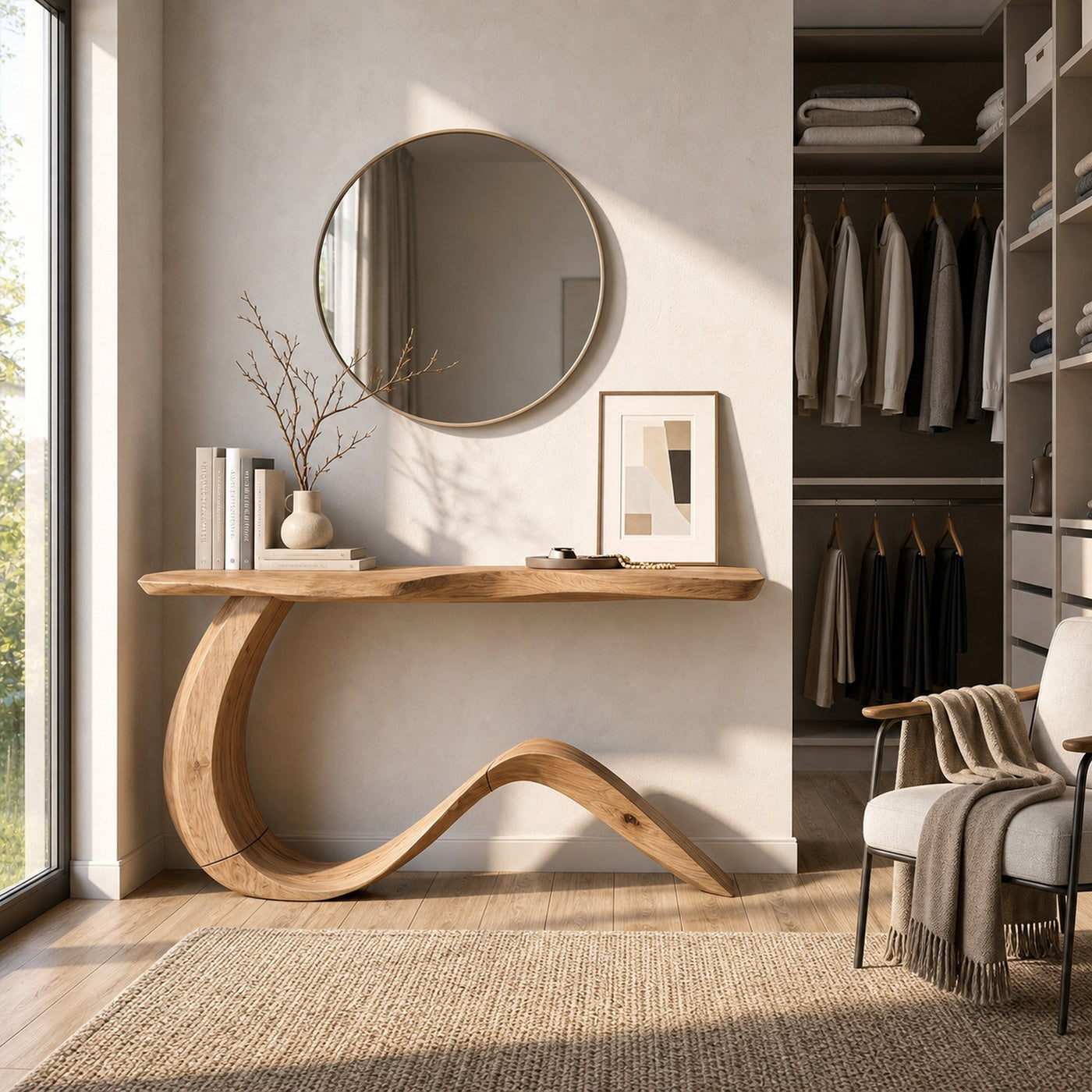 Mid Century Abstract Console Table For Office Living Room - product view 3