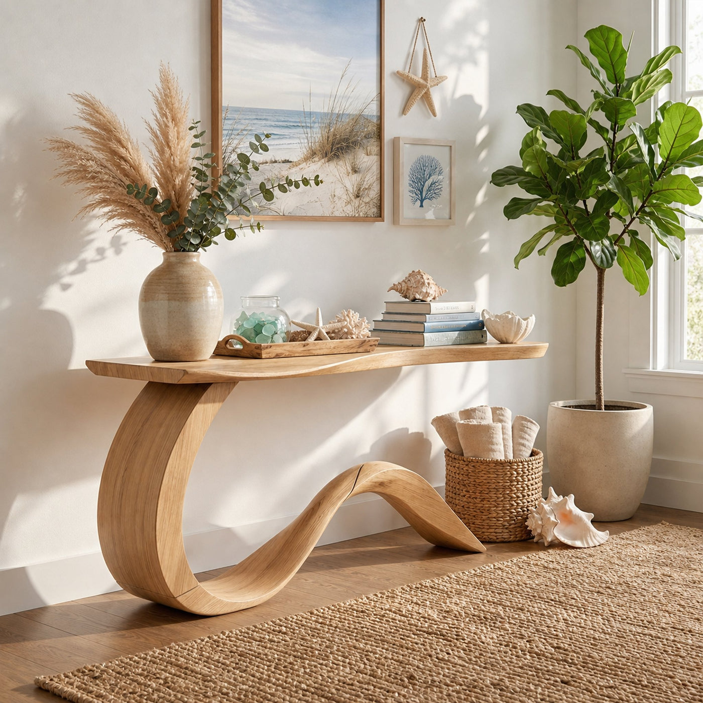 Mid Century Abstract Console Table For Office Living Room - product view 4