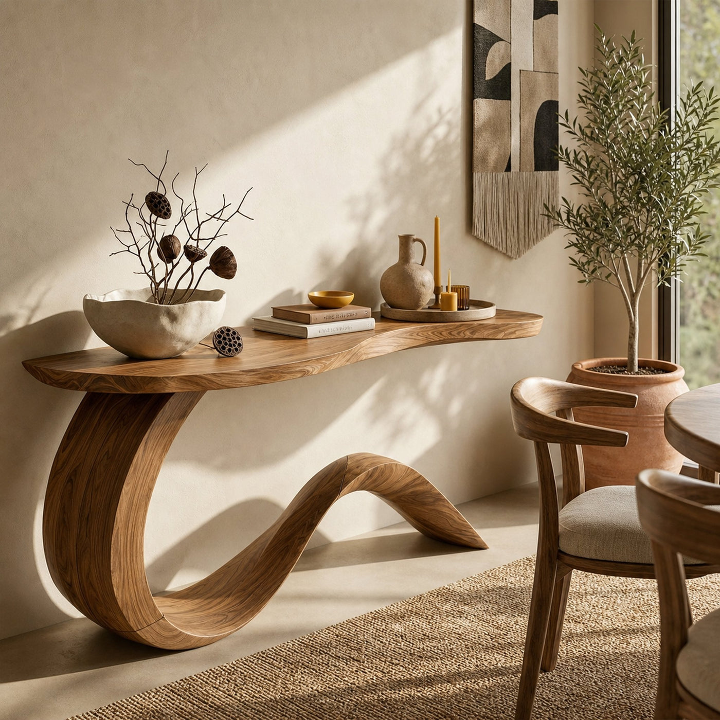 Mid Century Abstract Console Table For Office Living Room - product view 5