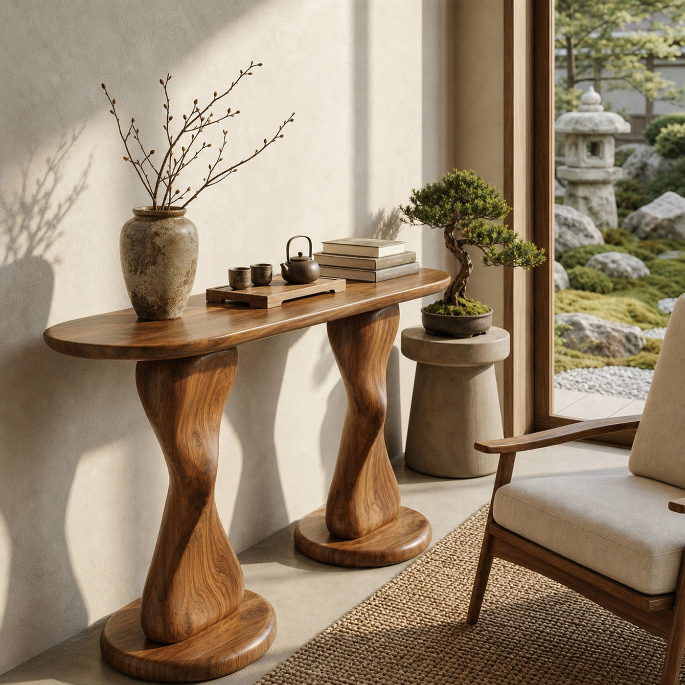 Mid Century Accent Console Table For Entryway - product view 3