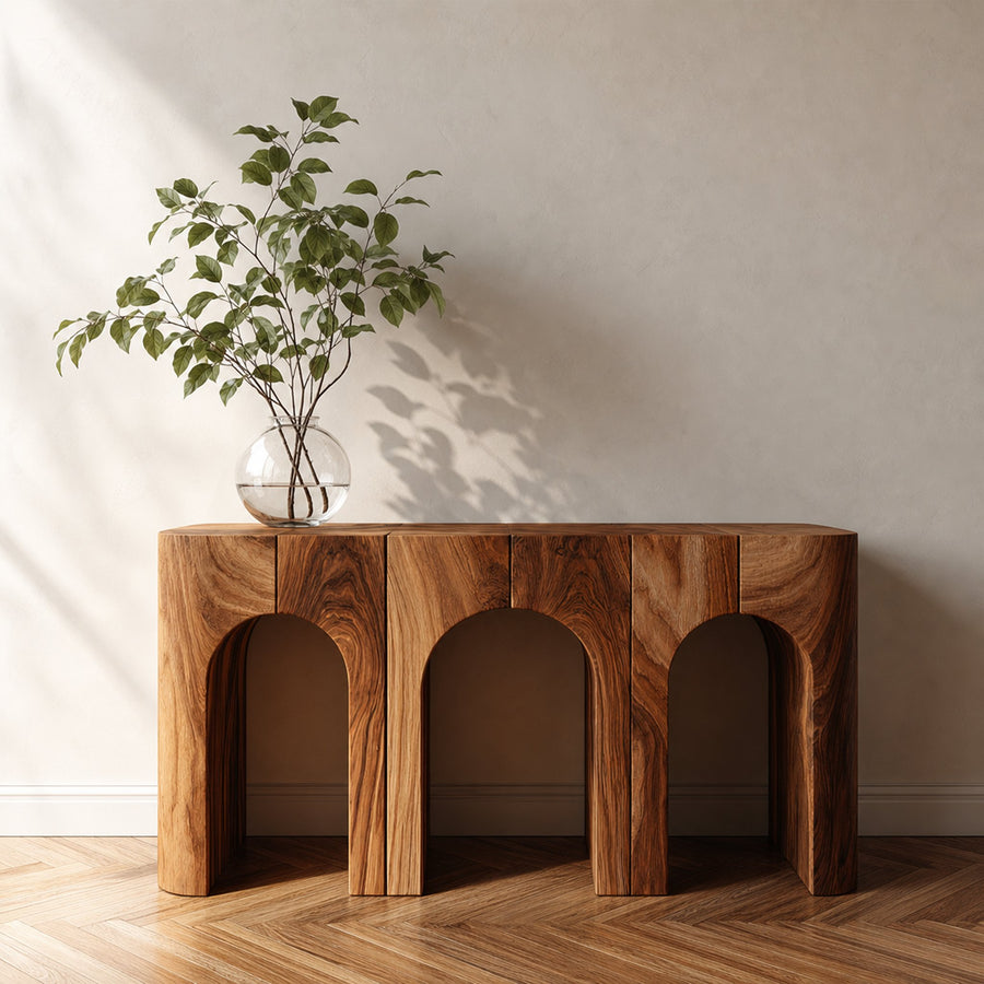 Mid Century Arch Console Table Living Room And Entryway