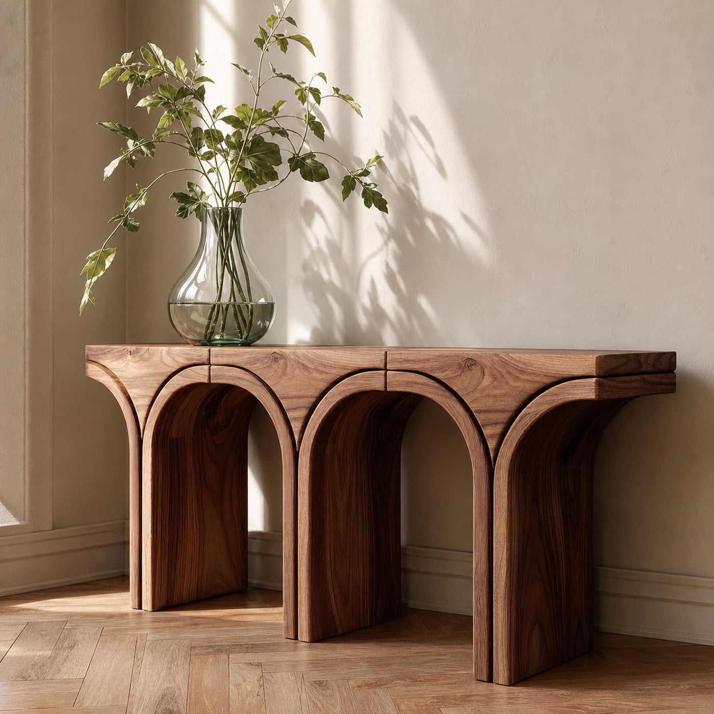 Mid Century Arch Console Table Living Room Entryway