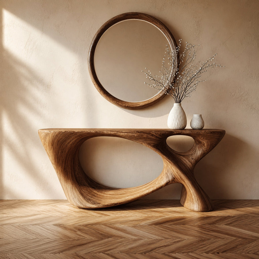 Mid Century Artistic Console Table Entryway Accent