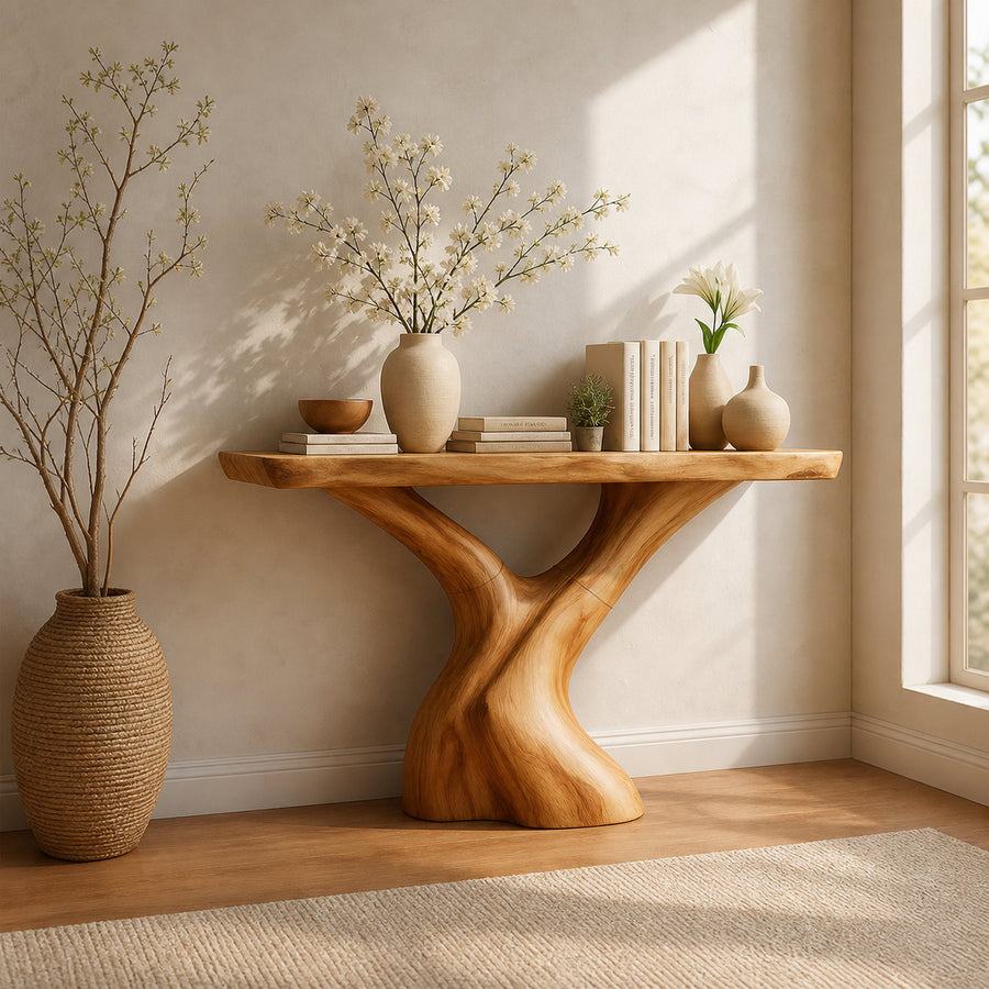 Mid Century Console Table Accent Entryway And Living Room