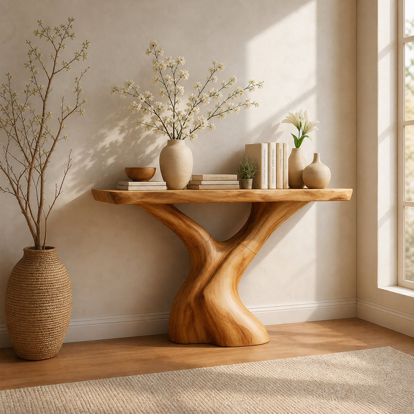 Mid Century Console Table Accent Entryway And Living Room