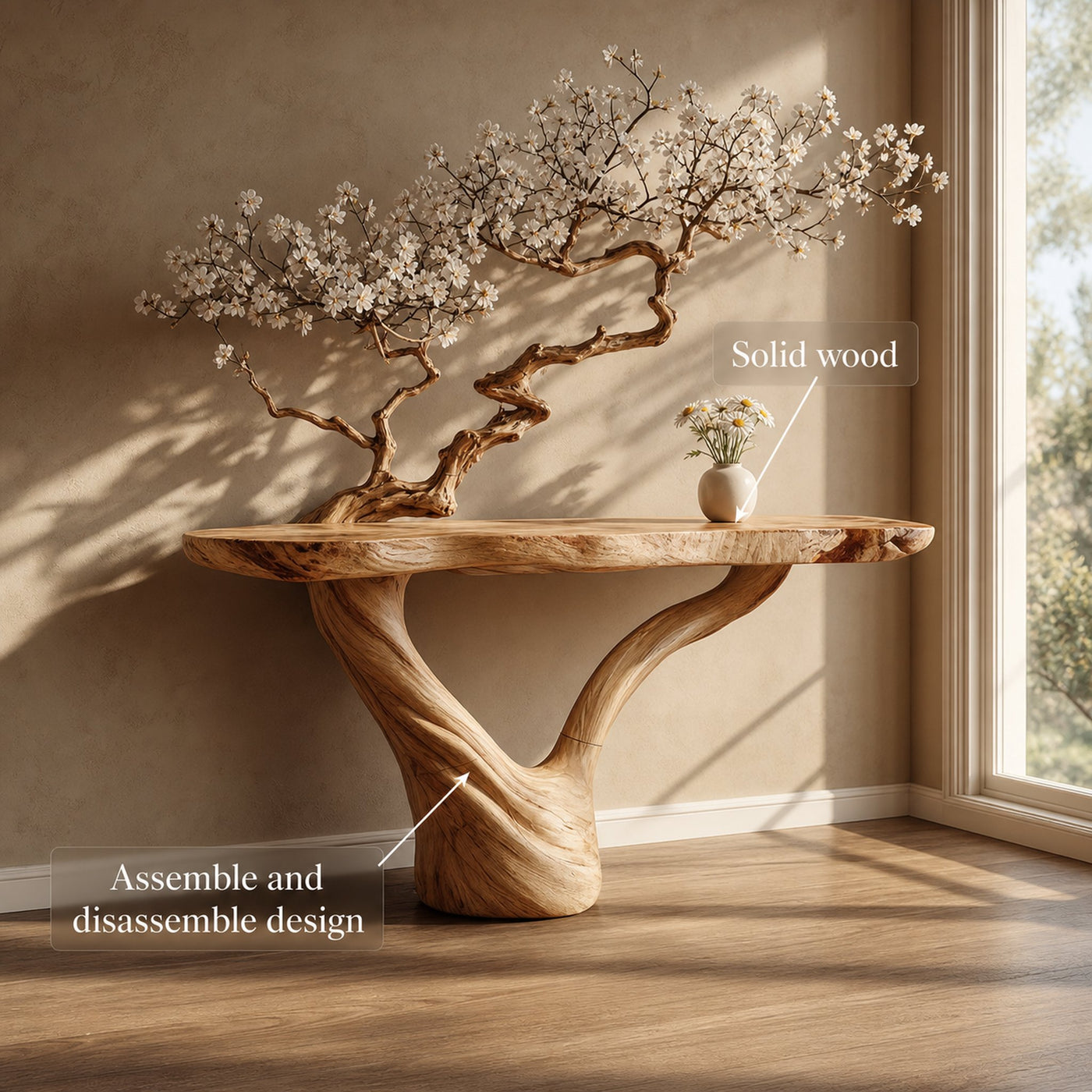 Mid Century Console Table Accent Living Room - product view 3