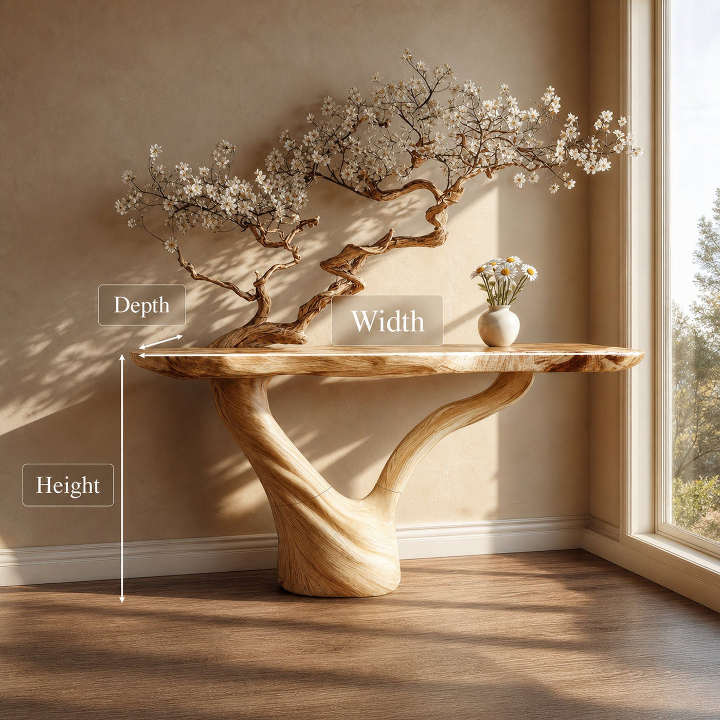 Mid Century Console Table Accent Living Room - product view 4