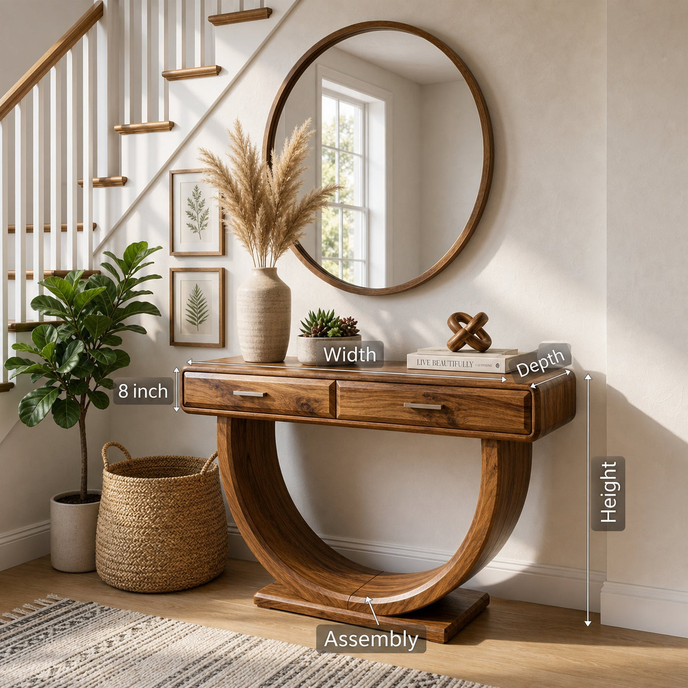 Mid Century Console Table For Bedroom Living Room - product view 8