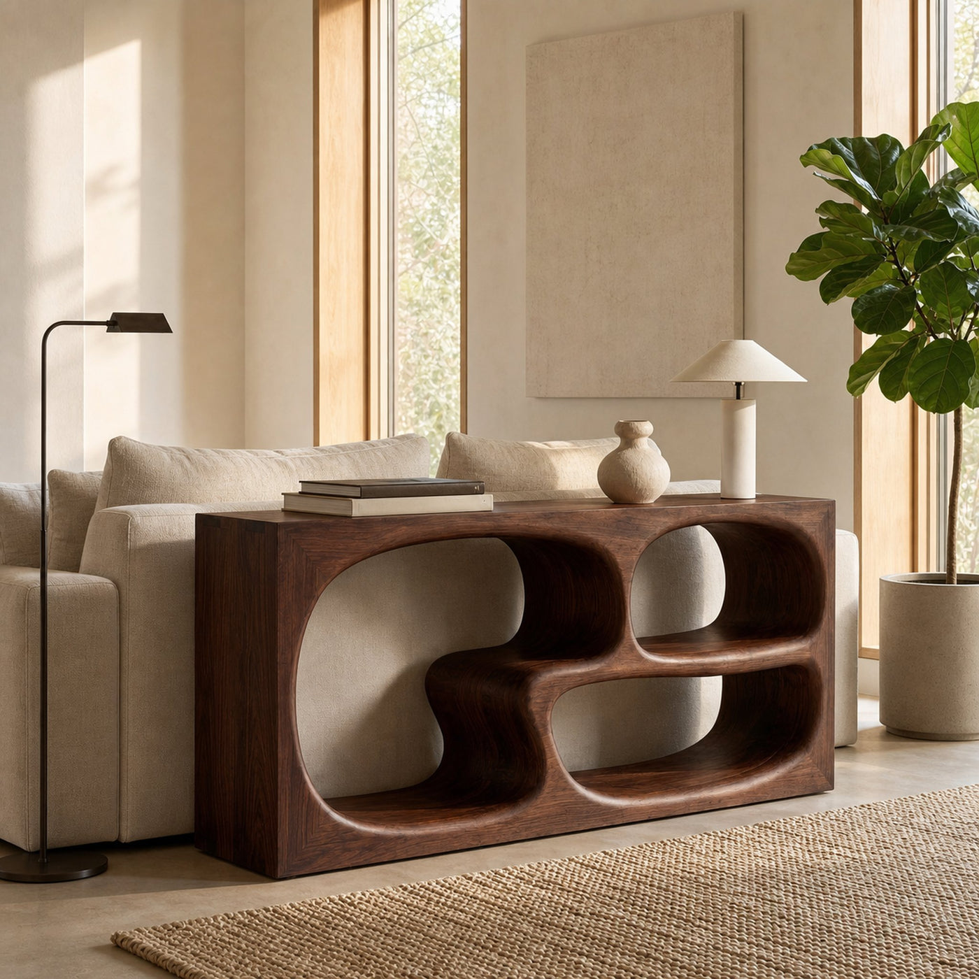 Mid Century Console Table For Hallway Entryway - product view 6