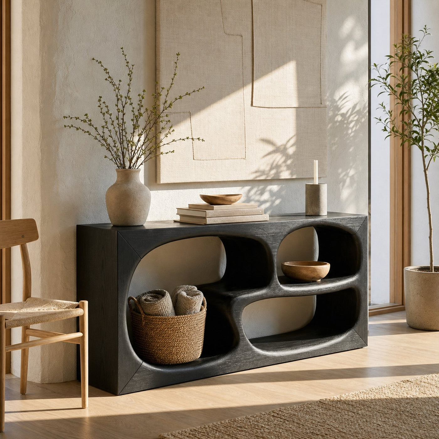 Mid Century Console Table For Hallway Entryway - product view 7