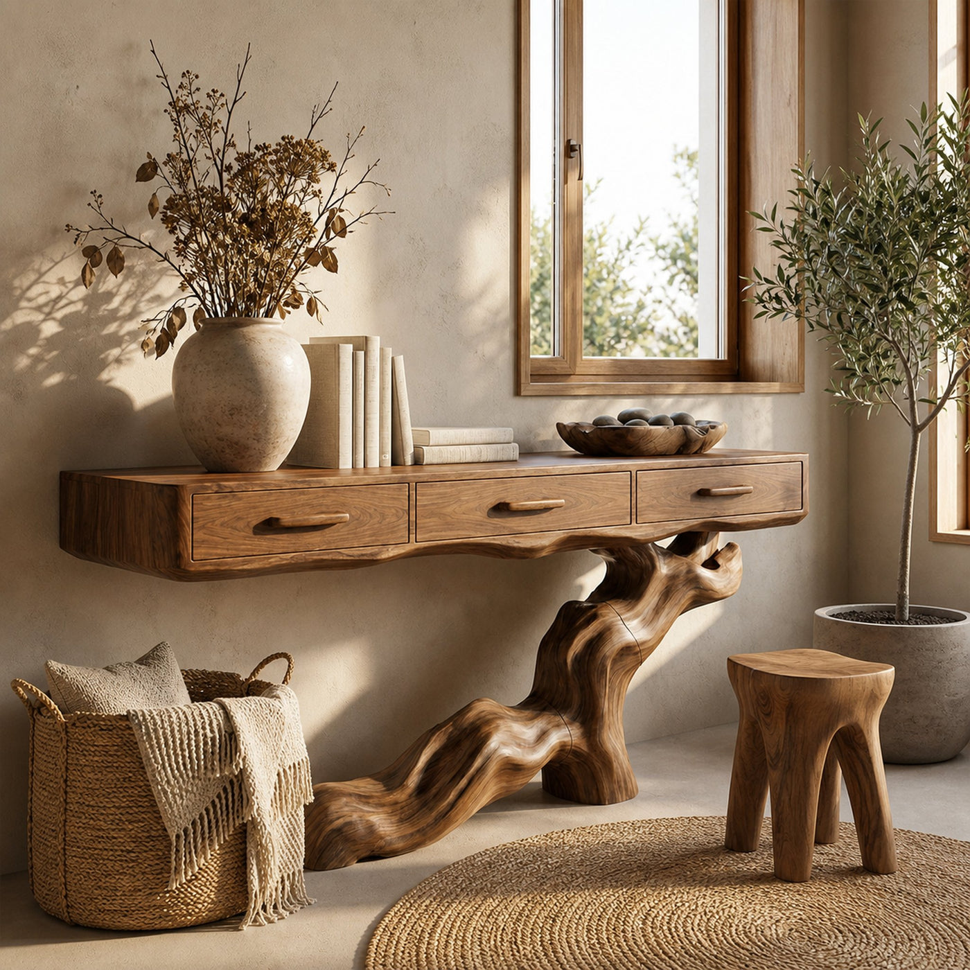 Mid Century Console Table For Lounge Entryway - product view 2