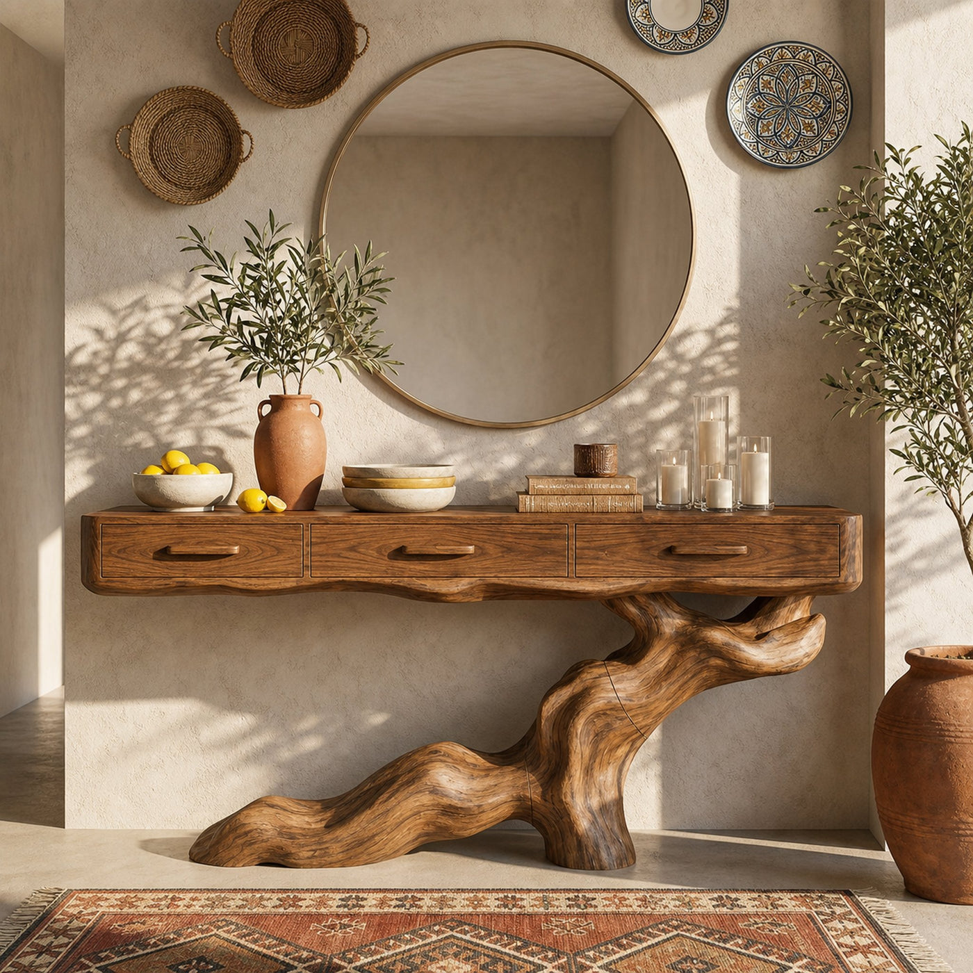 Mid Century Console Table For Lounge Entryway - product view 5