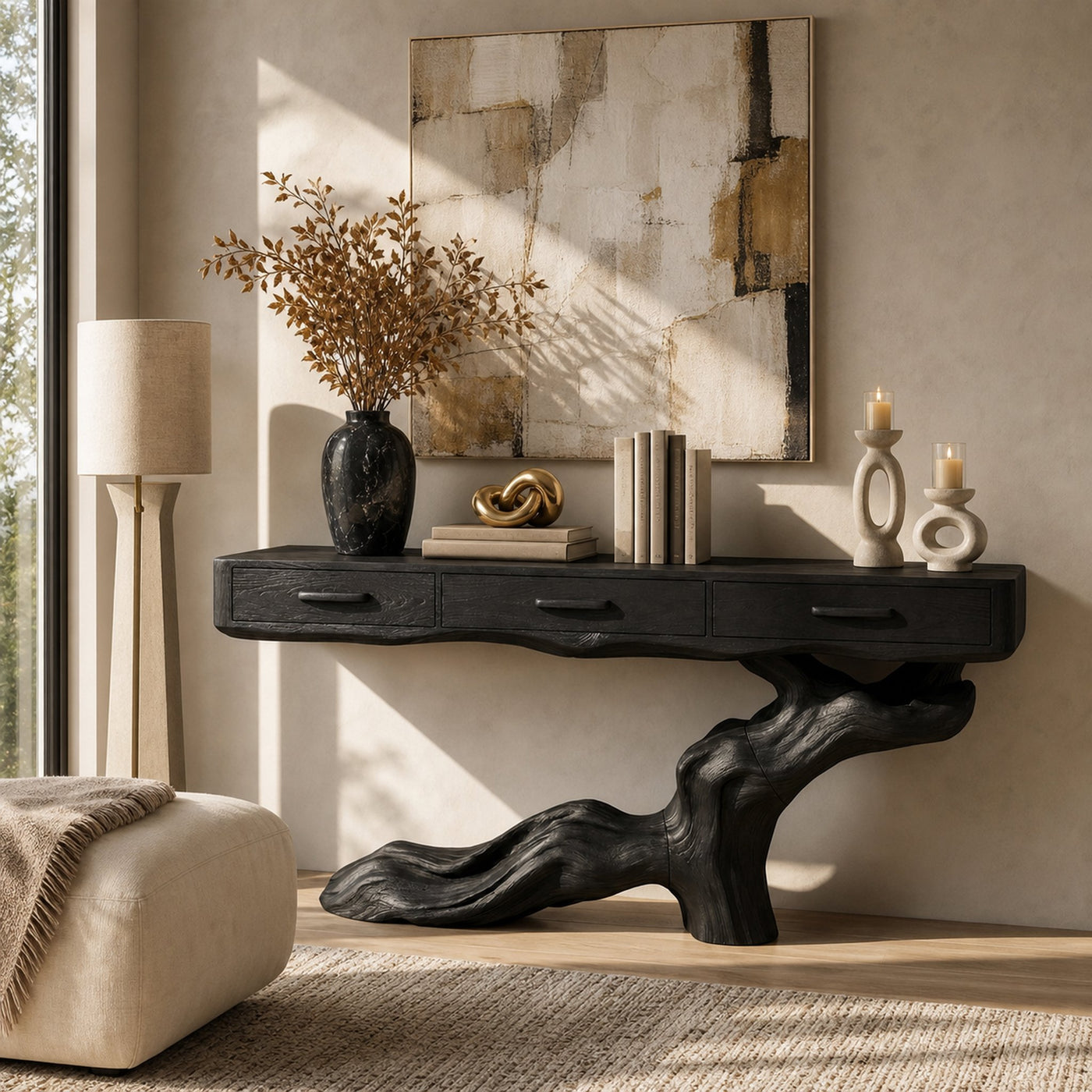 Mid Century Console Table For Lounge Entryway - product view 7