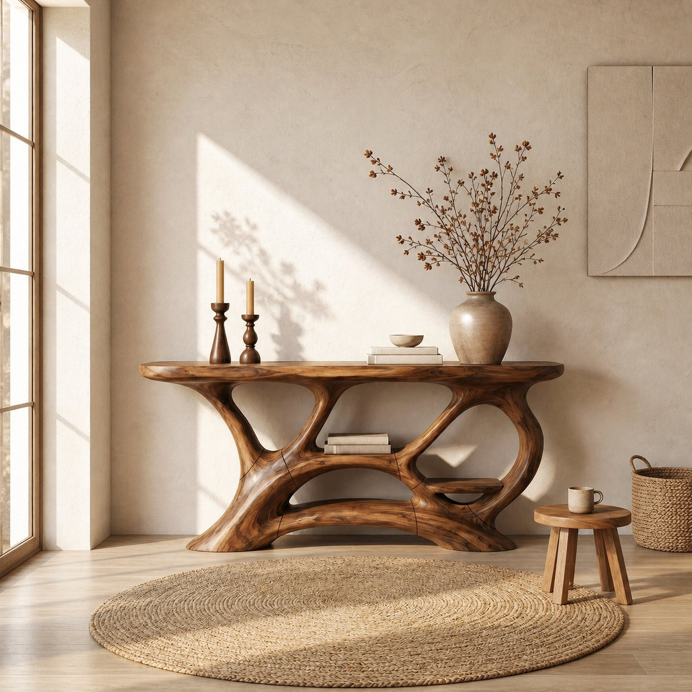 Mid Century Console Table For Reception Area